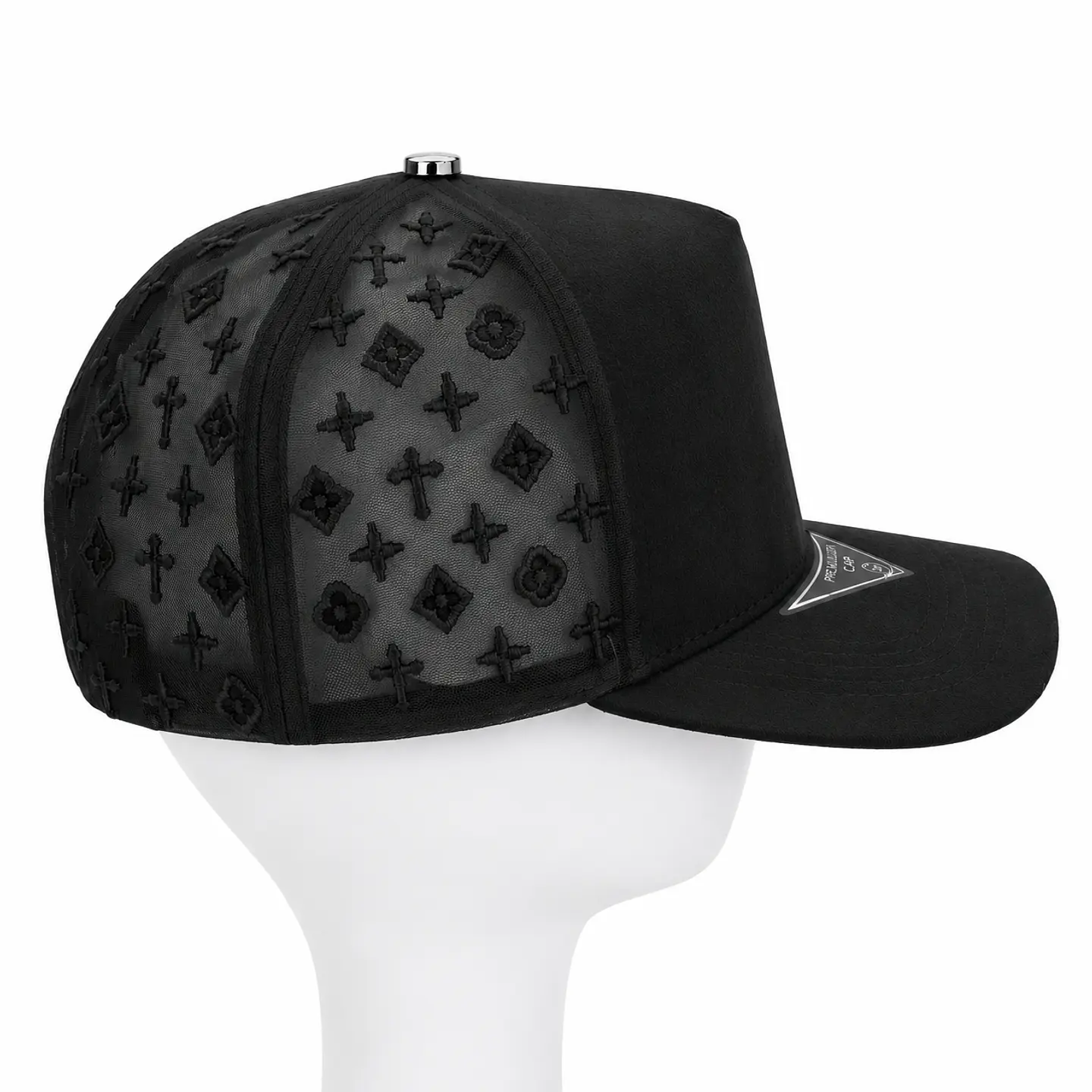 Gorro para Personalización Ajustable Gamuza Maya Decorada Negra 2