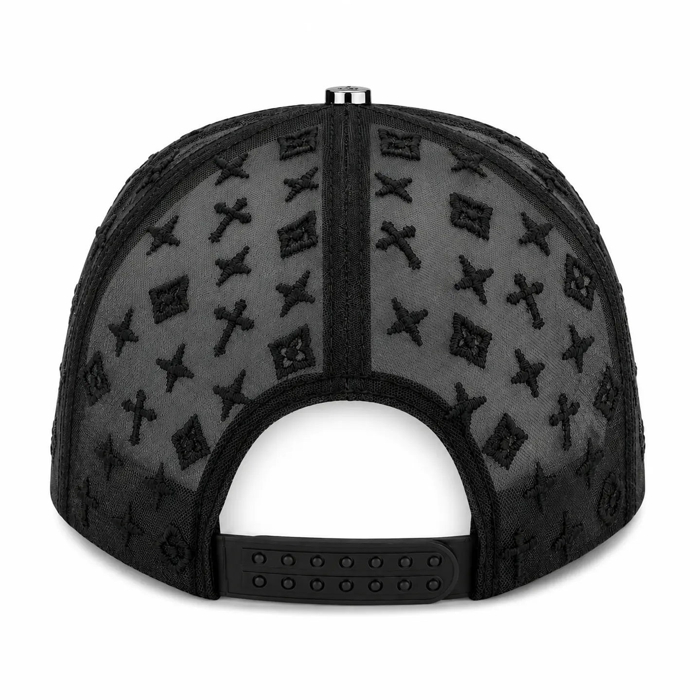 Gorro para Personalización Ajustable Gamuza Maya Decorada Negra 3