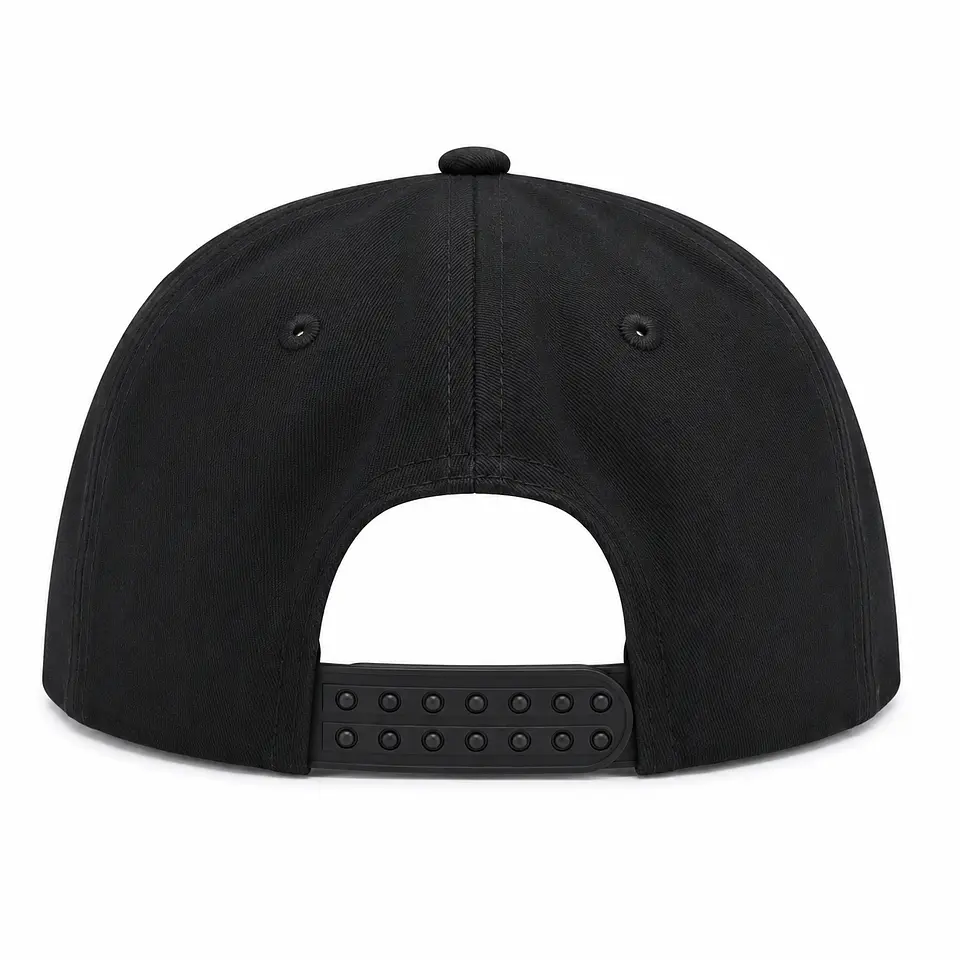 Gorro para Personalización Bicolor Ajustable 5 Paneles Negra 5