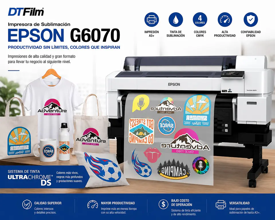 Plotter Epson DTFilm SureColor G6070 + Horno 3