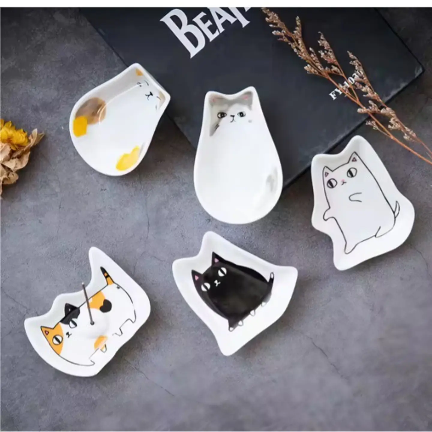 Pack de 2 Platos Para Salsa de Soya Tipo Gato 5