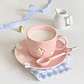 Taza de Café de Cerámica Rosa con Diseño de Sakura T-00041 - Miniatura 5