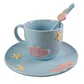Taza de Cerámica con Diseño de Nubes Pintada a Mano T-00041 - Miniatura 2