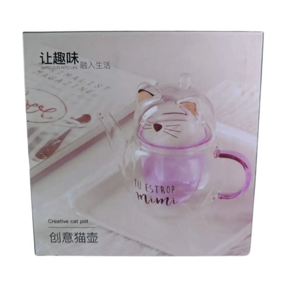Tetera de Vidrio de Borosilicato Tipo Gato 2