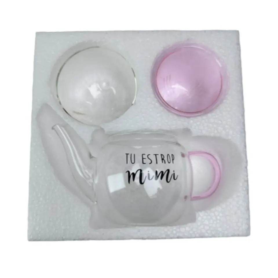 Tetera de Vidrio de Borosilicato Tipo Gato 3