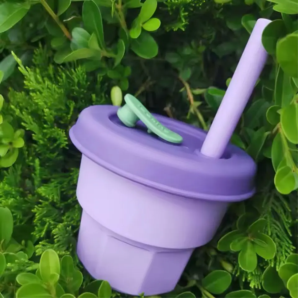 Vaso de Silicona Para Bebe Morado 400ML T-00043-6 3