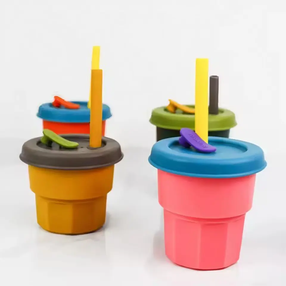 Vaso de Silicona Verde Olivo 400ML T-00043-4 4