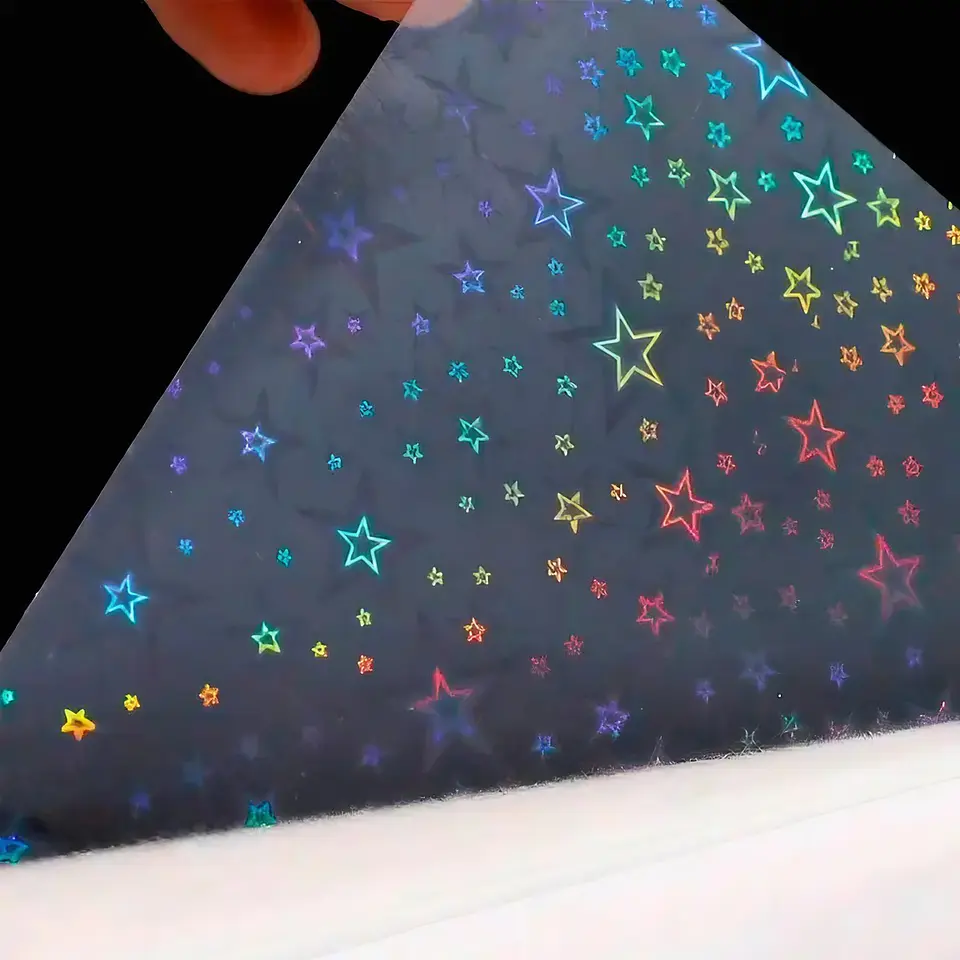 Papel Laminado Frio Hologstar A4 20 Hojas Efecto Estrella 2