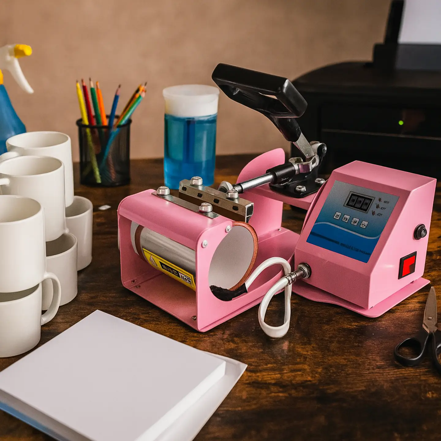 Kit de Estampadora 11oz + Impresora Epson F170 + Papel + Caja de Tazas + Regalos 9