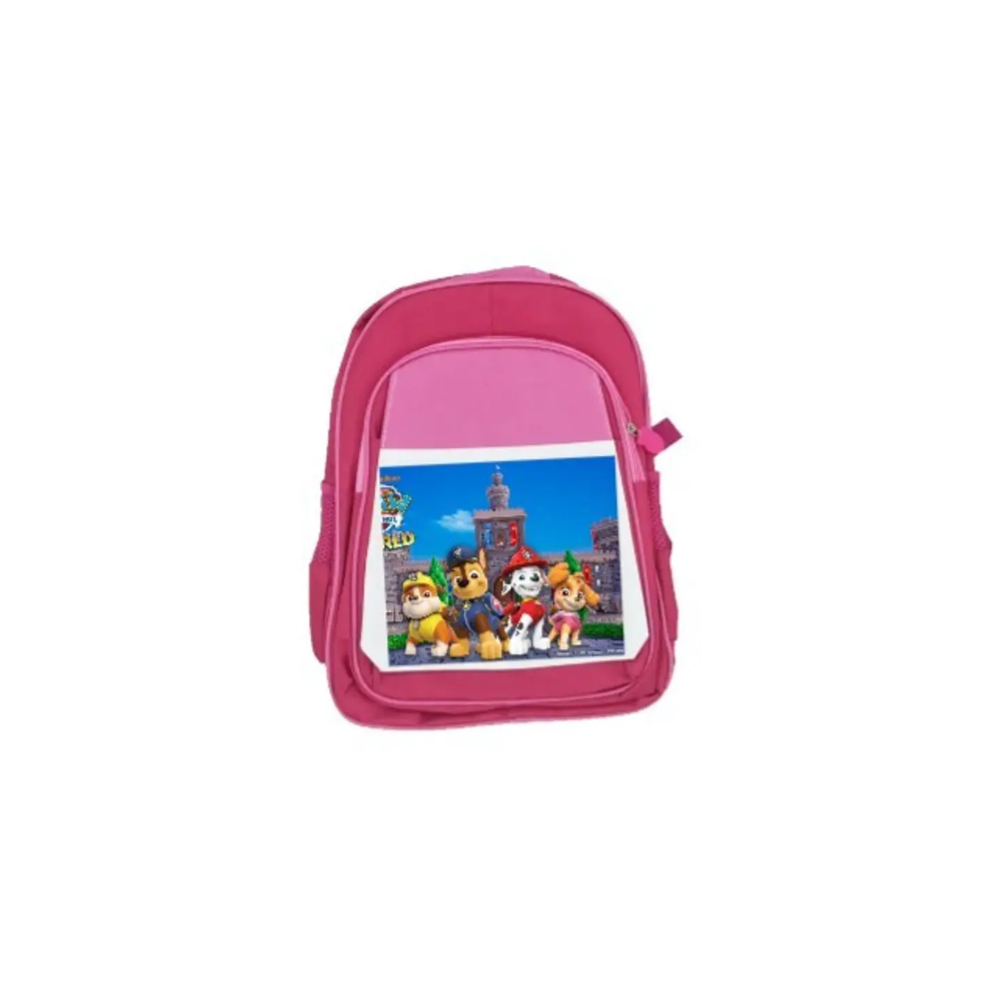 Mochila Escolar Sublimable 30x40 Rojo/Rosa 3