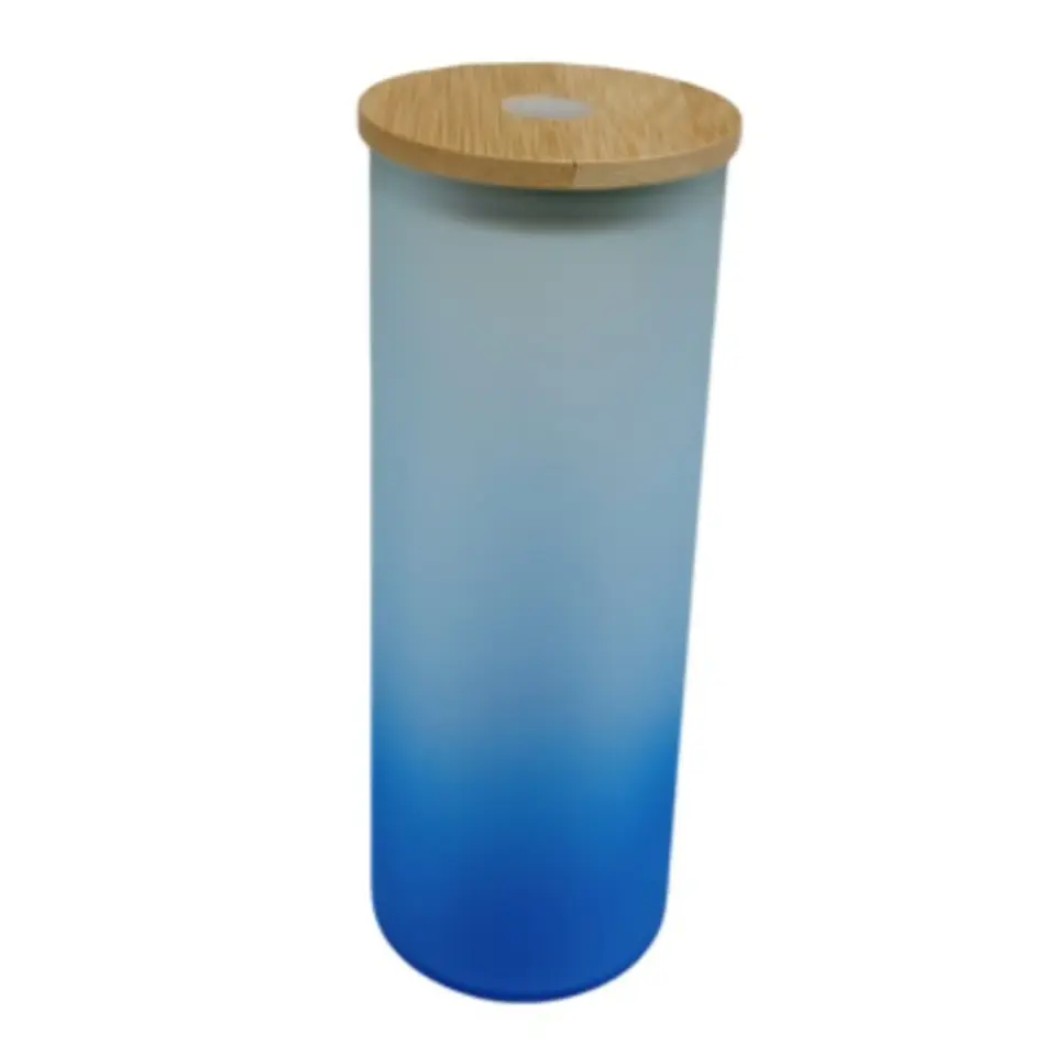 Vasos Empavonados Bambú Sublimable Azul 20 Oz 4