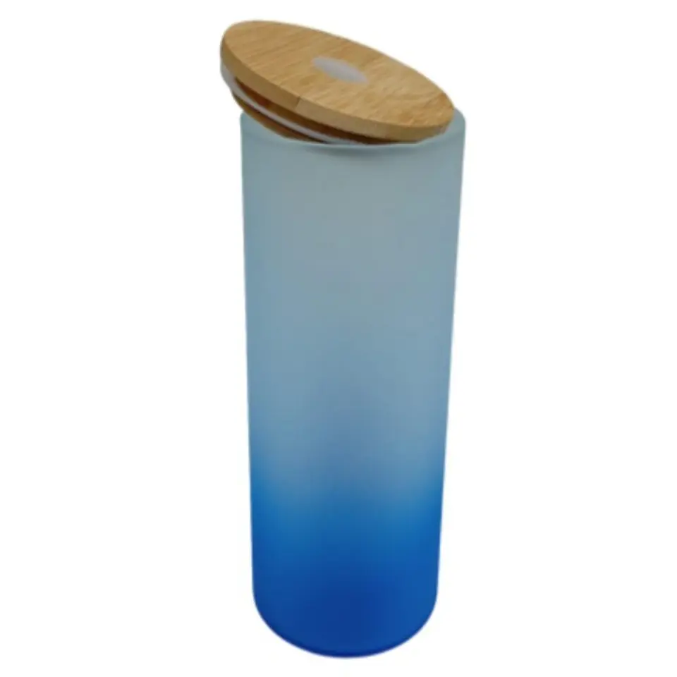 Vasos Empavonados Bambú Sublimable Azul 20 Oz 5