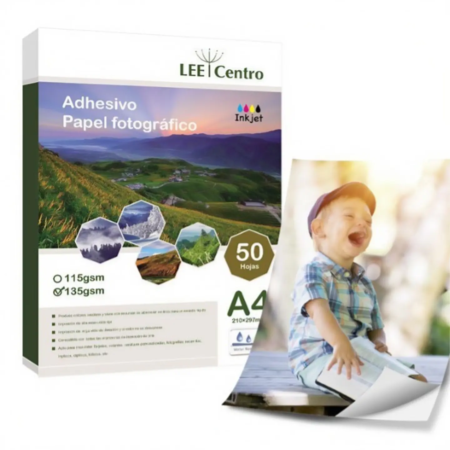 Papel Fotográfico Glossy Premium A4 de 135g 2