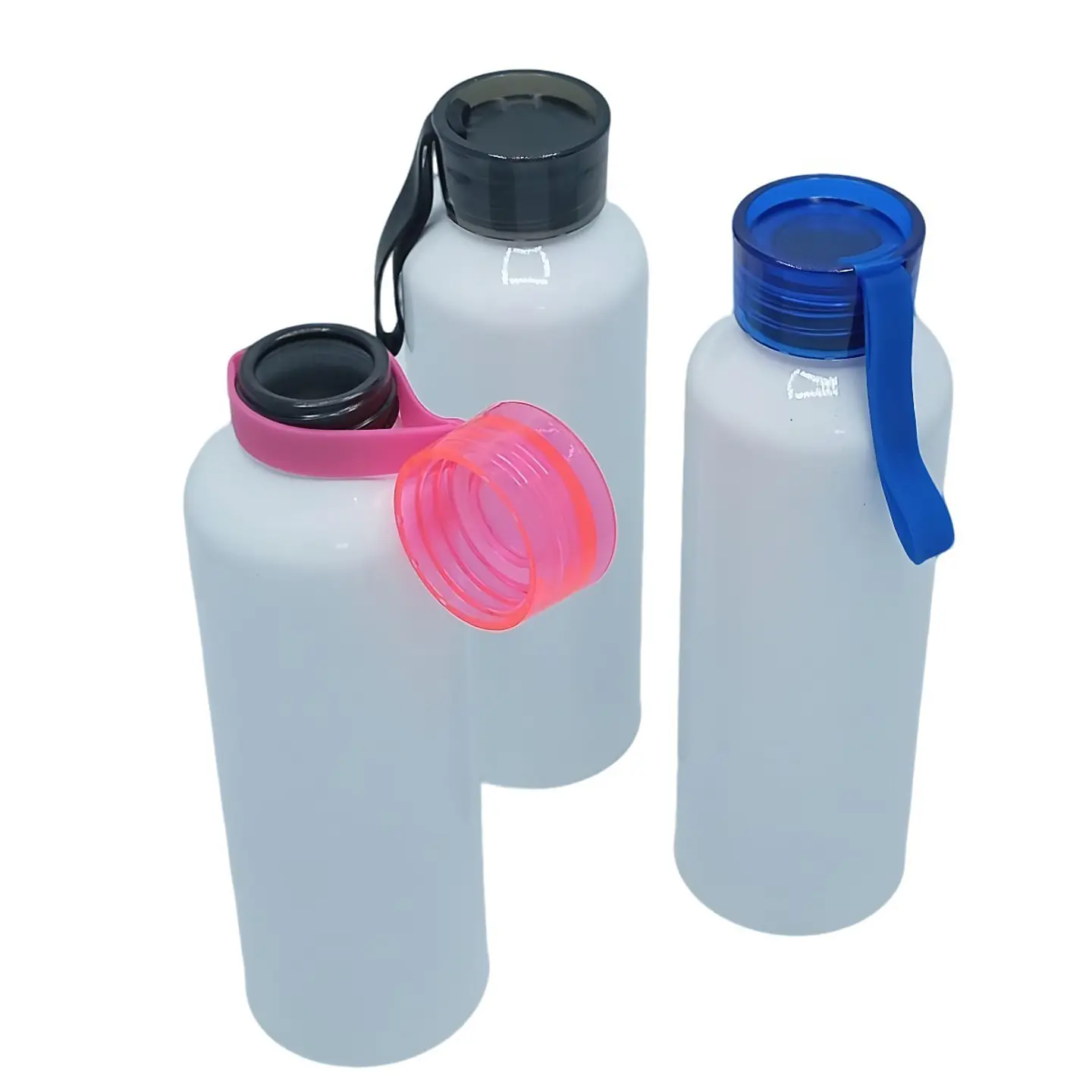 Pack 12 Botellas Sport Para Sublimación 750ml Tapa Color Negro 8