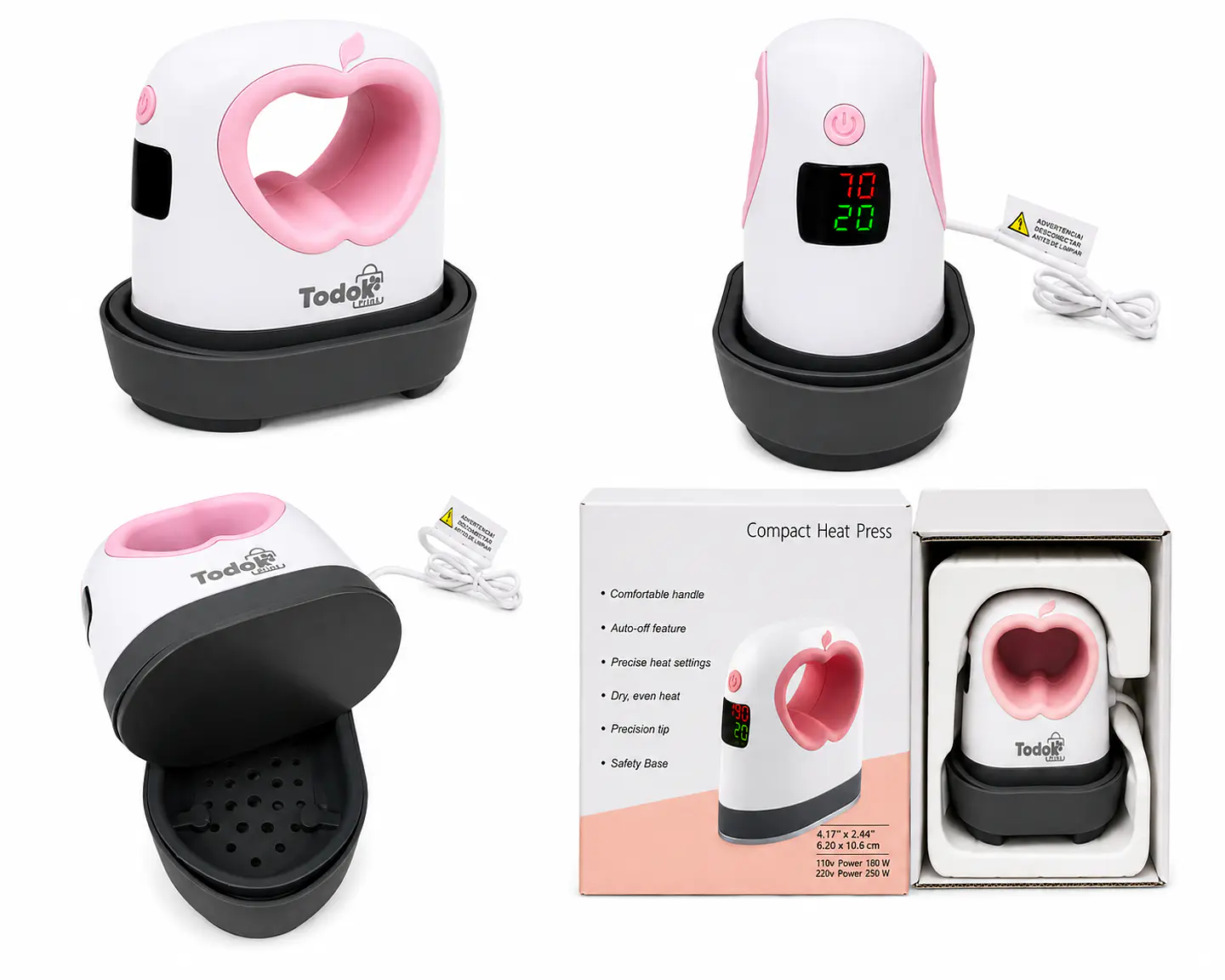 Mini Plancha Portatil Digital Roja para Sublimacion y DTF Premiun 8