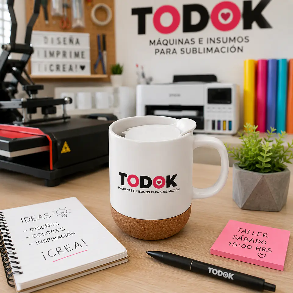 Taza de cerámica base de corcho 11oz Para Sublimacion Premiun  4