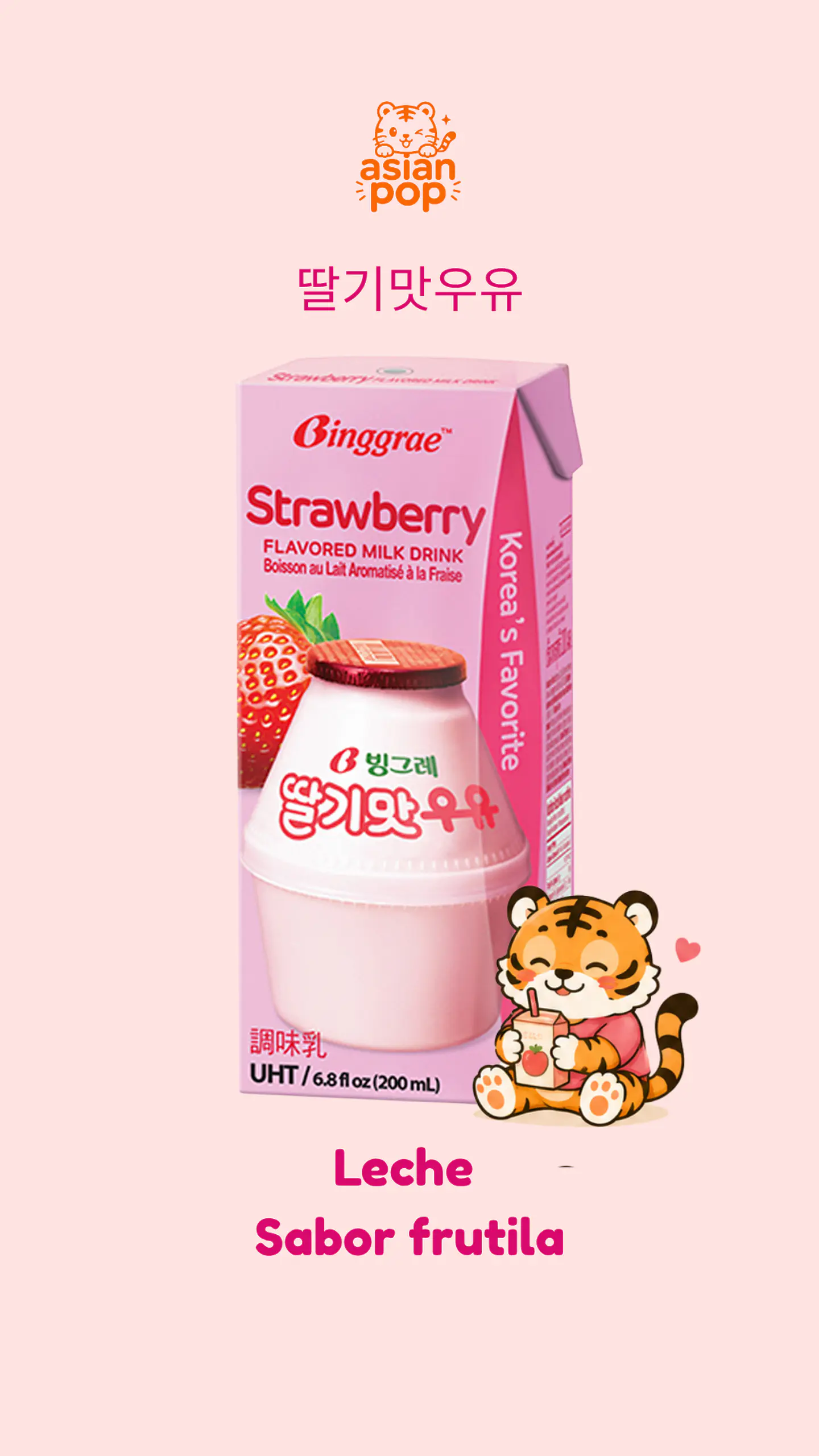 Leche sabor Frutilla 1