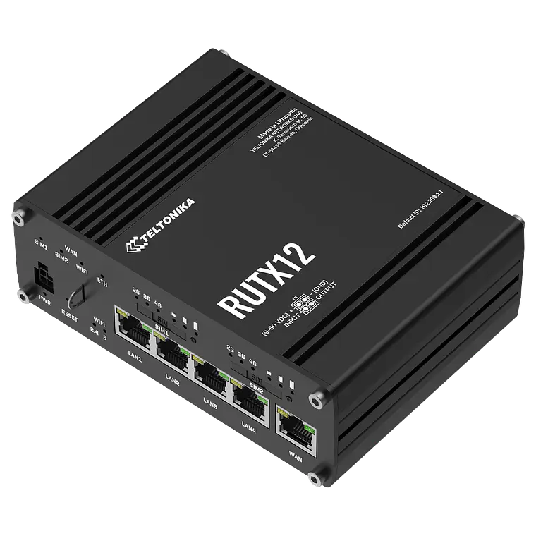 RUTX12 - ROUTER CELULAR INDUSTRIAL DUAL LTE CAT 6 5