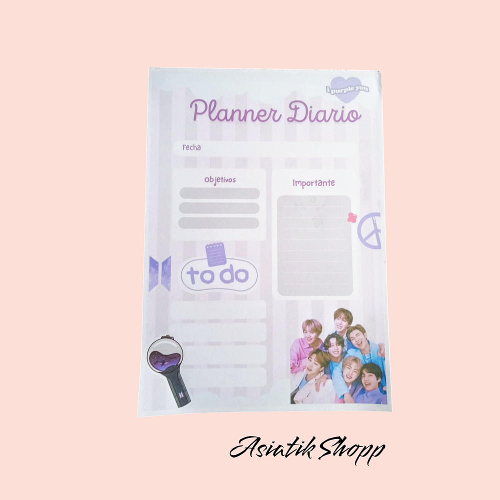 Planner diario BTS