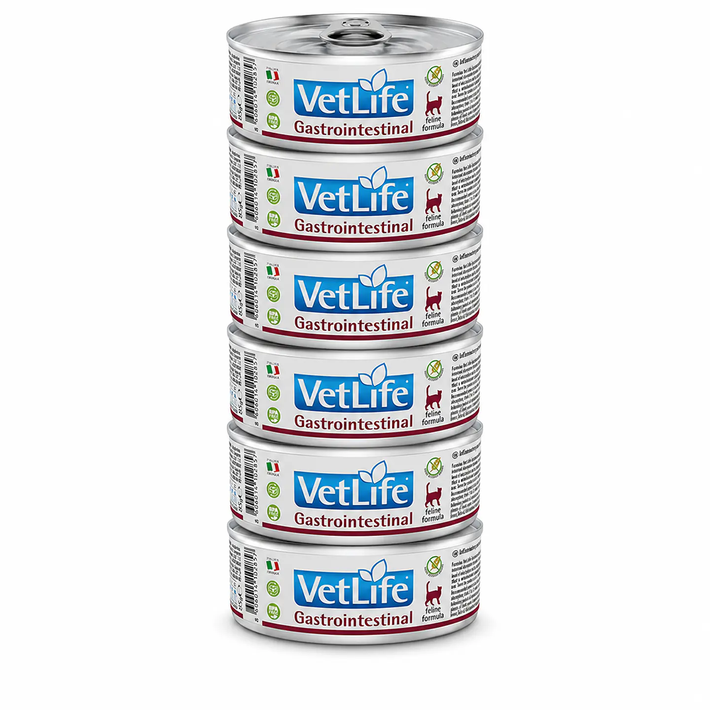Pack 6 Latas Vet Life Gastrointestinal Gato 1