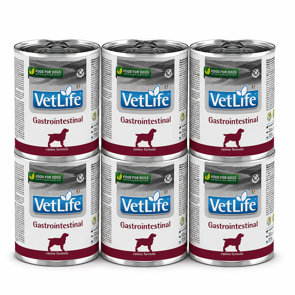 Pack 6 Latas Vet Life Gastrointestinal Perro 1