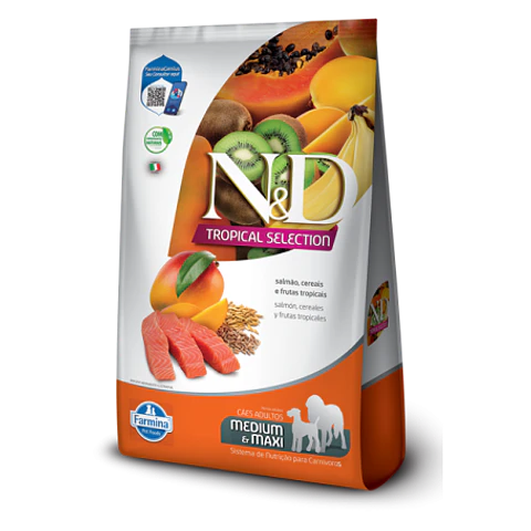 N&D Tropical Perro Med y Maxi Salmon 2,5Kg