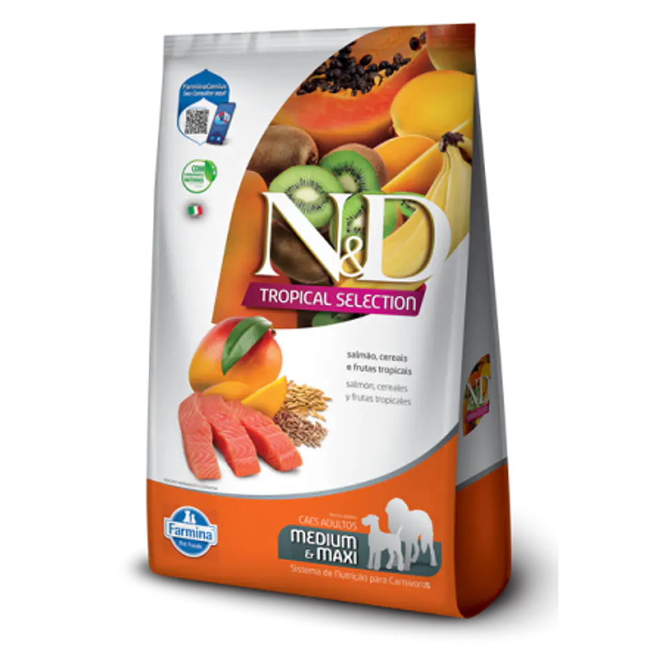 N&D Tropical Perro Med y Maxi Salmon 2,5Kg 1