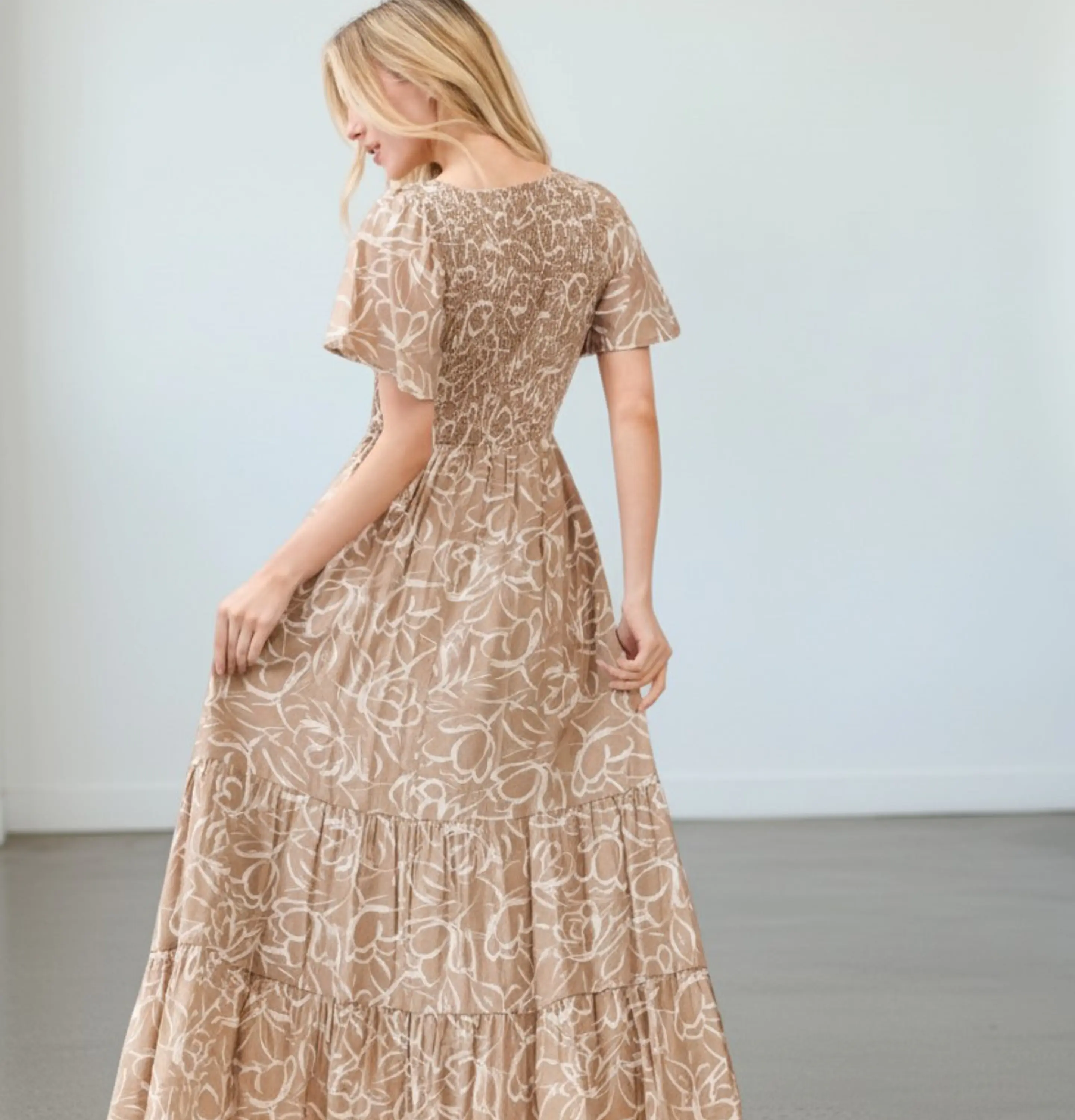 Vestido Midi Taupe 3
