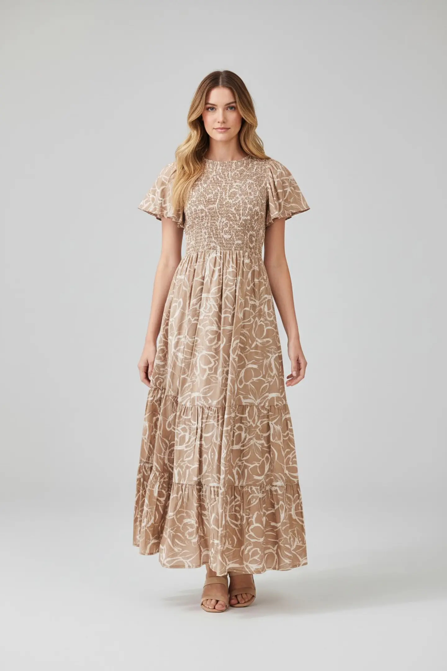 Vestido Midi Taupe 1