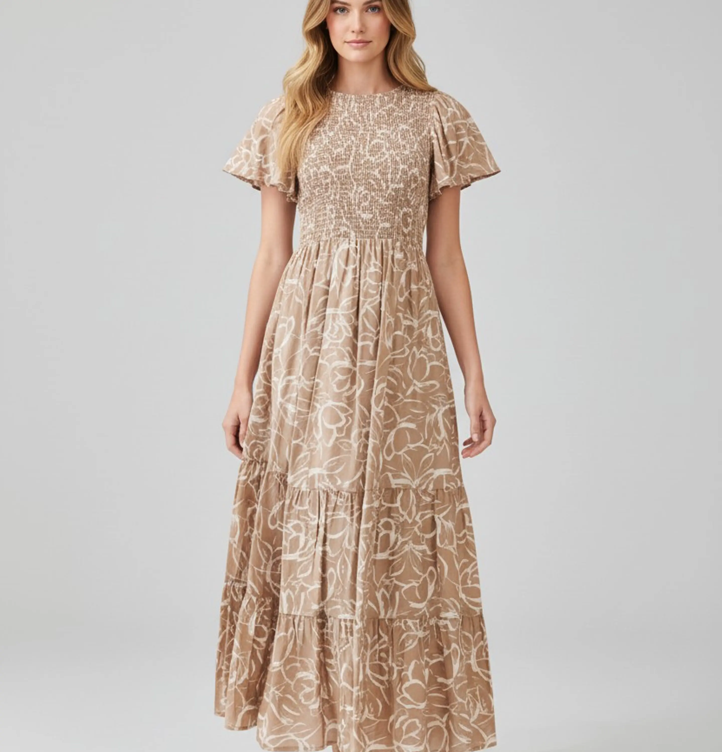 Vestido Midi Taupe 1