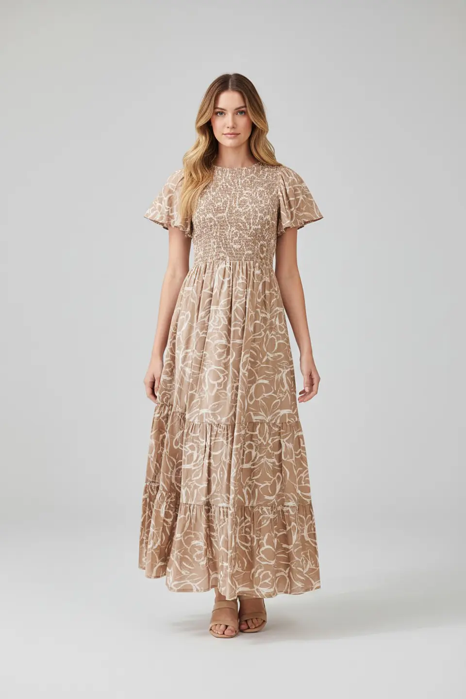 Vestido Midi Taupe 1