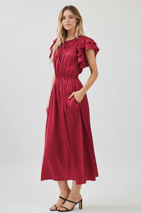 Vestido Midi Gorgoña