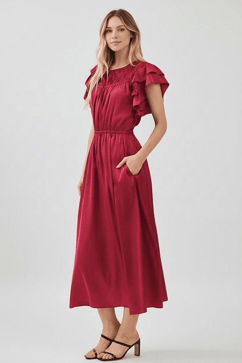 Vestido Midi Gorgoña