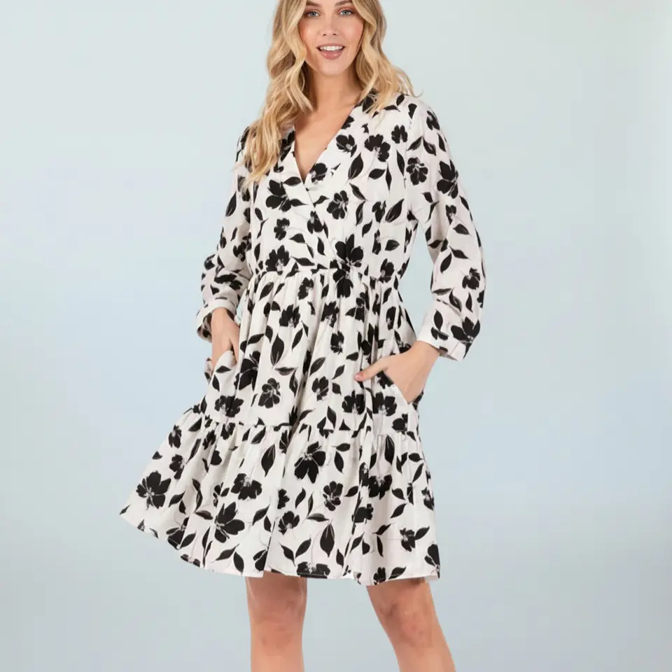 Vestido Manga Floral 1