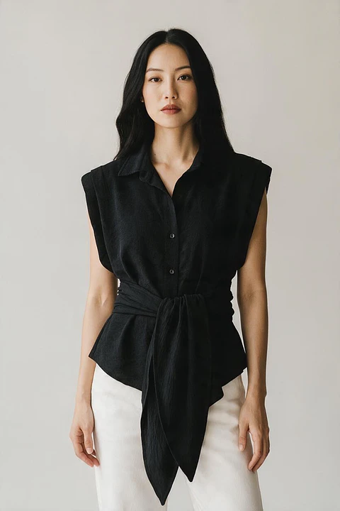 Blusa con hombreras M