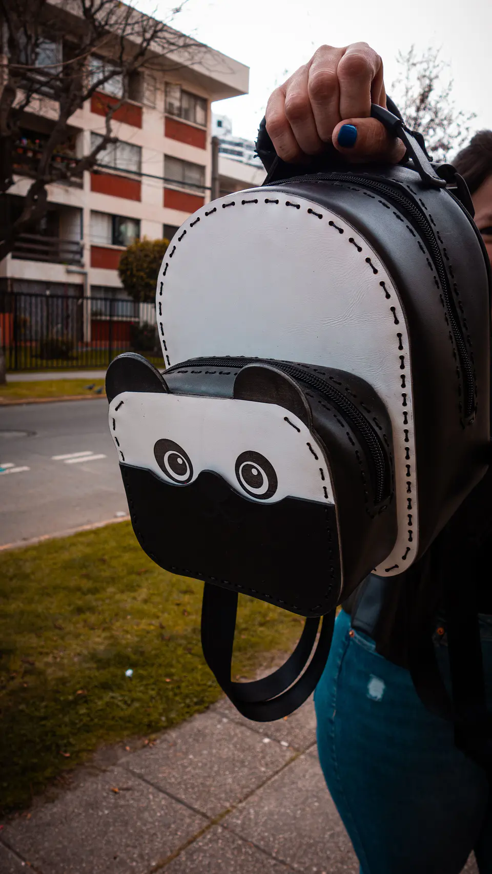 BOLSO DE CUERO / DISEÑO PANDA 6
