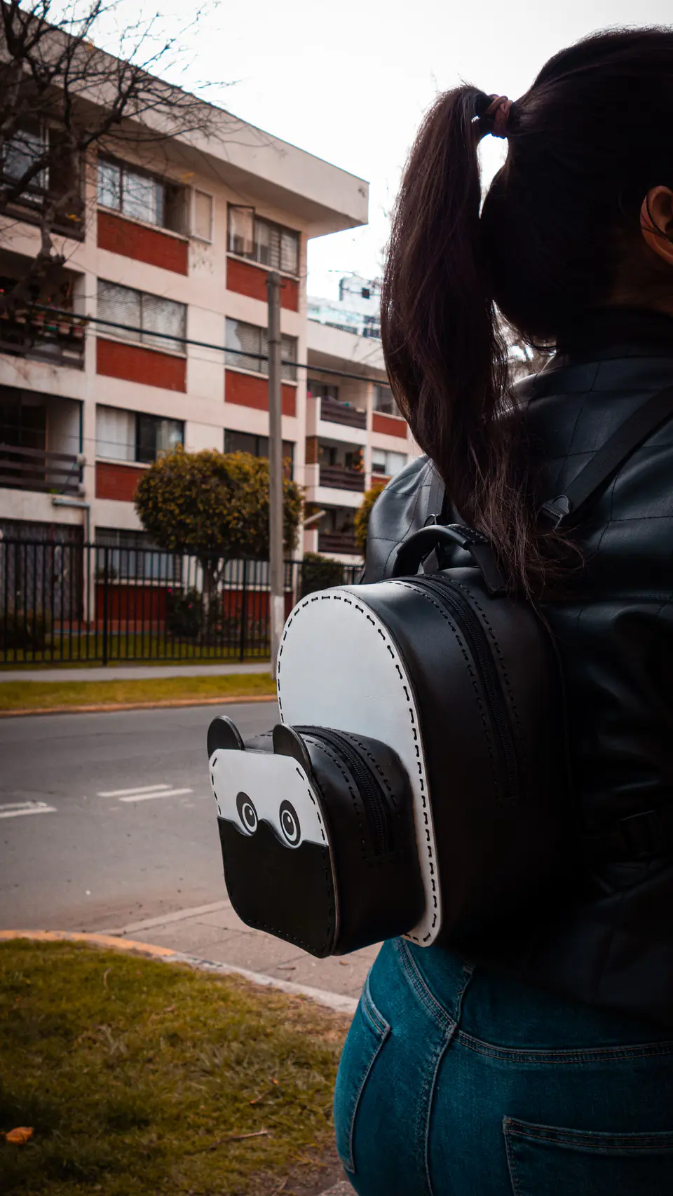 BOLSO DE CUERO / DISEÑO PANDA 2