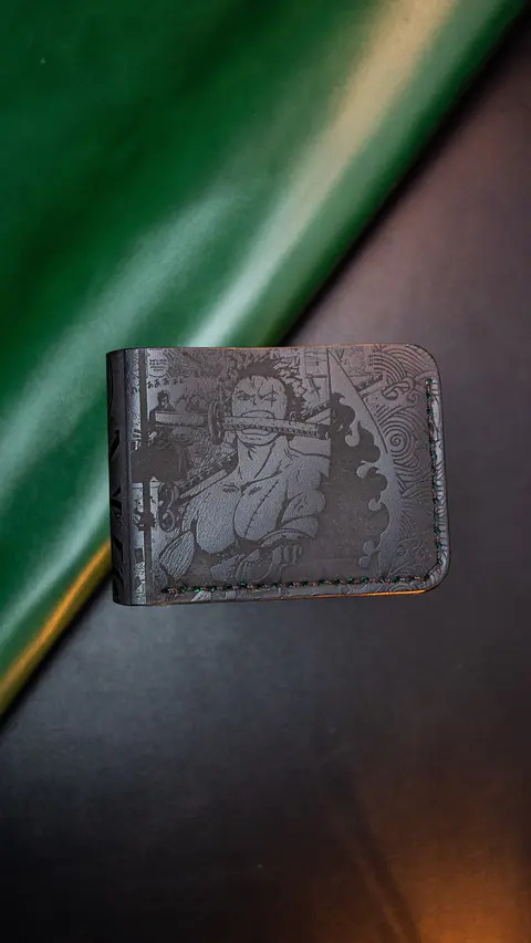 🔥 Billetera de Cuero One Piece – Homenaje a Zoro Roronoa | El Camino del Espadachín