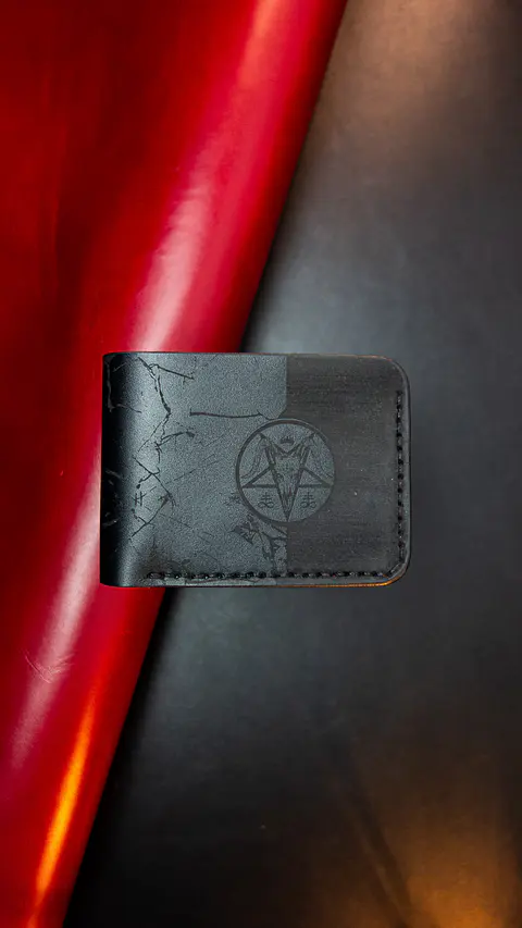 BILLETERA DE CUERO / DIABLO / BELCEBU / CARTERA / PORTA DOCUMENTO