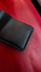 BILLETERA DE CUERO MINIMALISTA NEGRO, ROJO Y BLANCO - Miniatura 4
