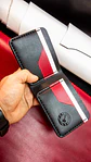 BILLETERA DE CUERO MINIMALISTA NEGRO, ROJO Y BLANCO - Miniatura 9