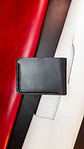 BILLETERA DE CUERO MINIMALISTA NEGRO, ROJO Y BLANCO - Miniatura 12