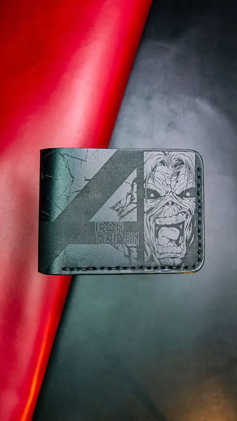 Billetera de Cuero Conceptual - IRON MAIDEN "Run to the Wallet"