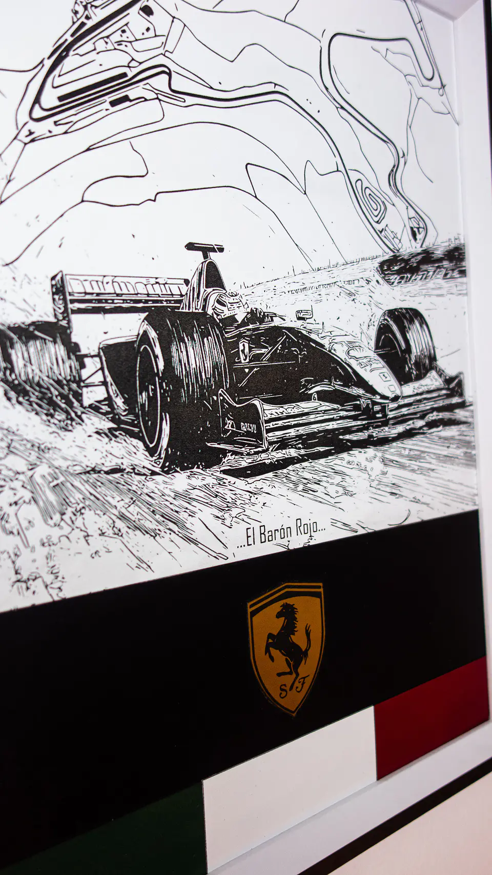 Cuadro de Cuero Formula 1 Homenaje a Michael Schumacher – 