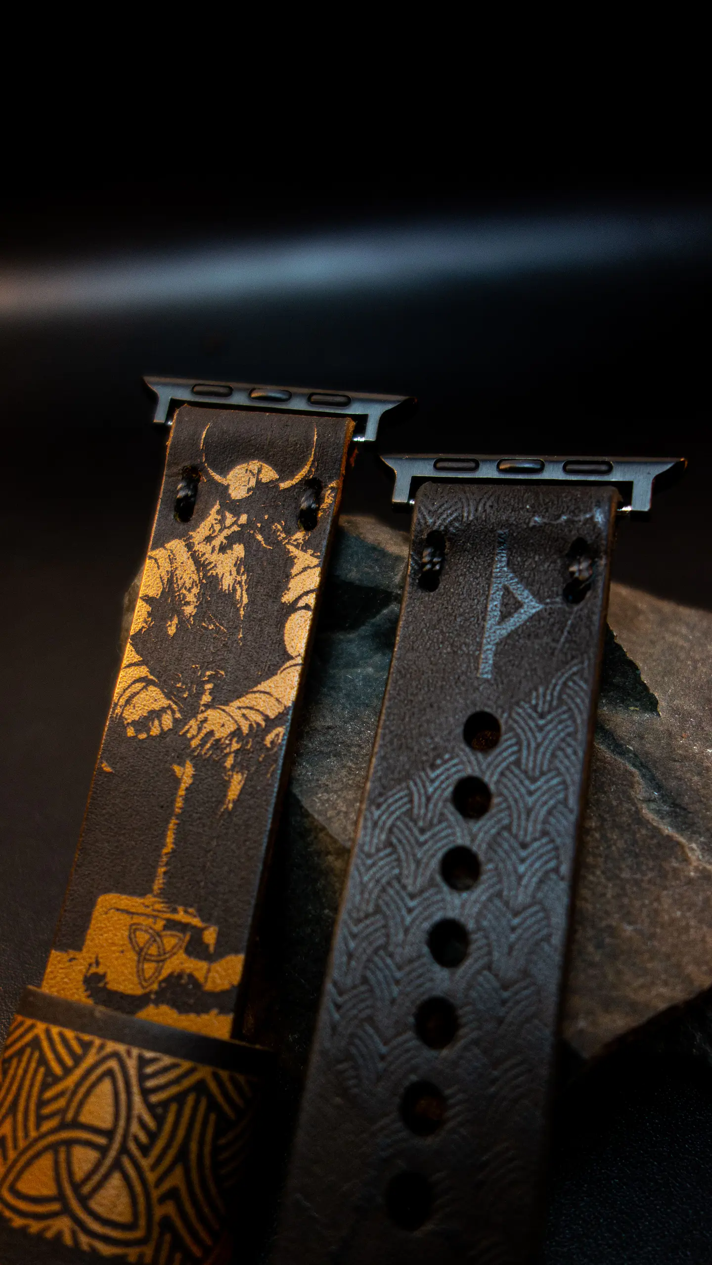 Correa de Cuero Vikinga para Apple Watch – Thor & Runa Thurisaz 2