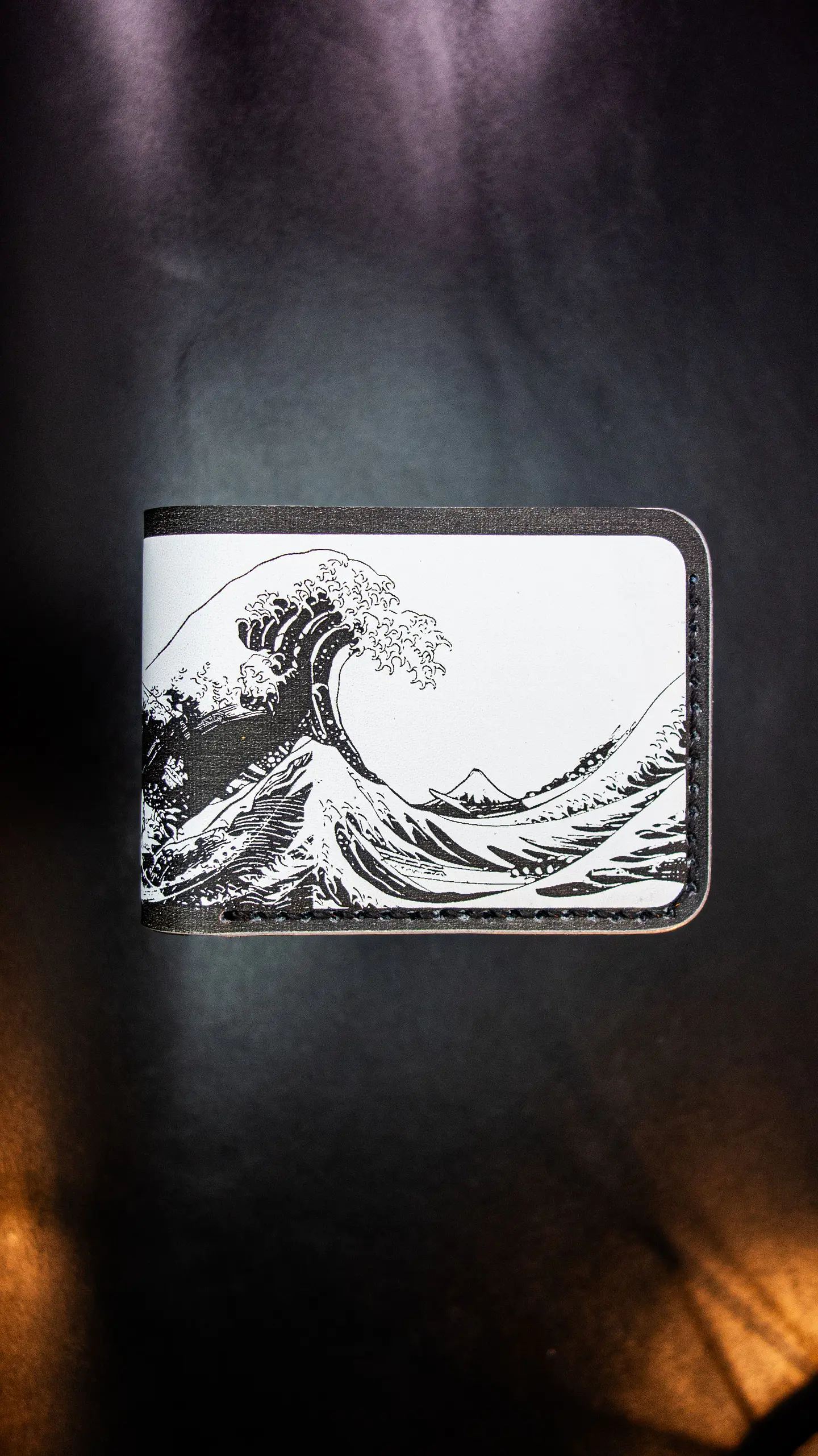 Billetera de Cuero – La Gran Ola de Kanagawa (Homenaje a Hokusai) 1