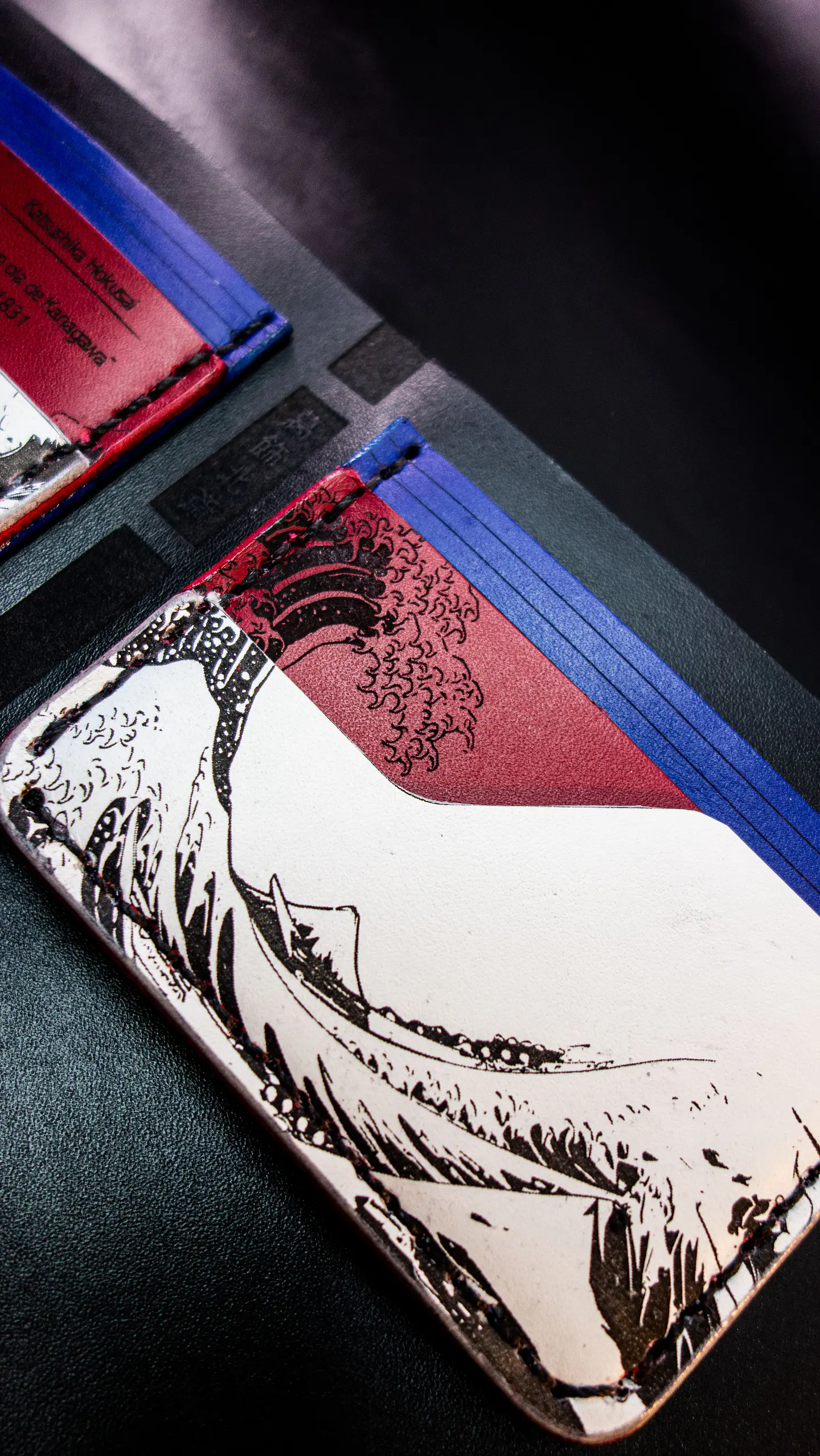 Billetera de Cuero – La Gran Ola de Kanagawa (Homenaje a Hokusai) 6