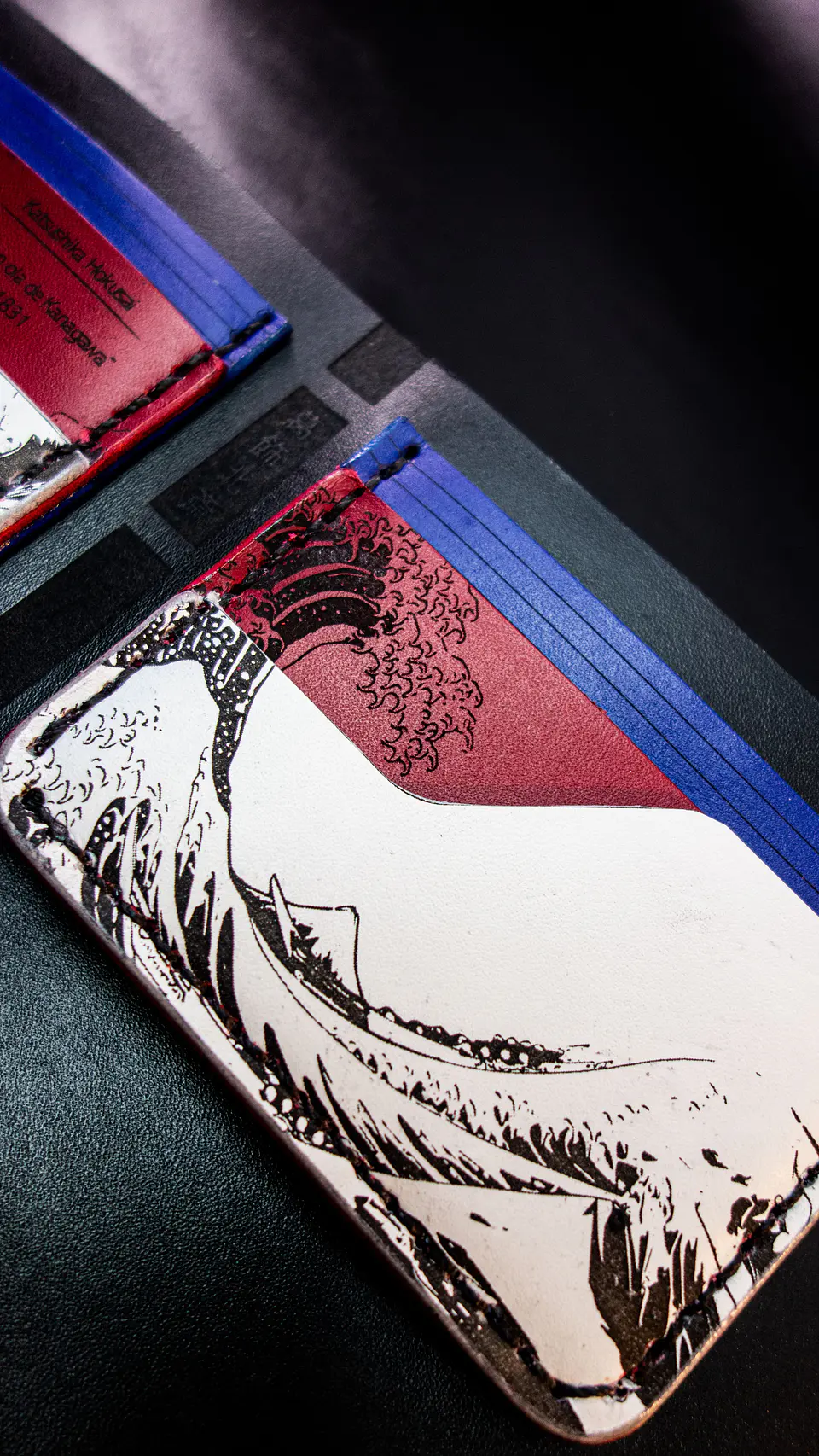 Billetera de Cuero – La Gran Ola de Kanagawa (Homenaje a Hokusai) 6