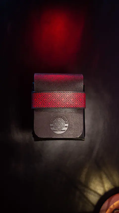 Tarjetero de Cuero Hannya - Edición Japón Oscuro