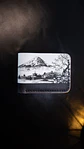 Billetera “Monte Fuji” – Paisaje Ukiyo-e Grabado en Cuero - Miniatura 1